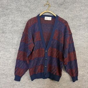 Vintage Robert Bruce Cardigan Mens XL Multicolor Knit Grandpa Sweater